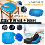 ASIENTO GEL COJIN ORTOPEDICO + FUNDA